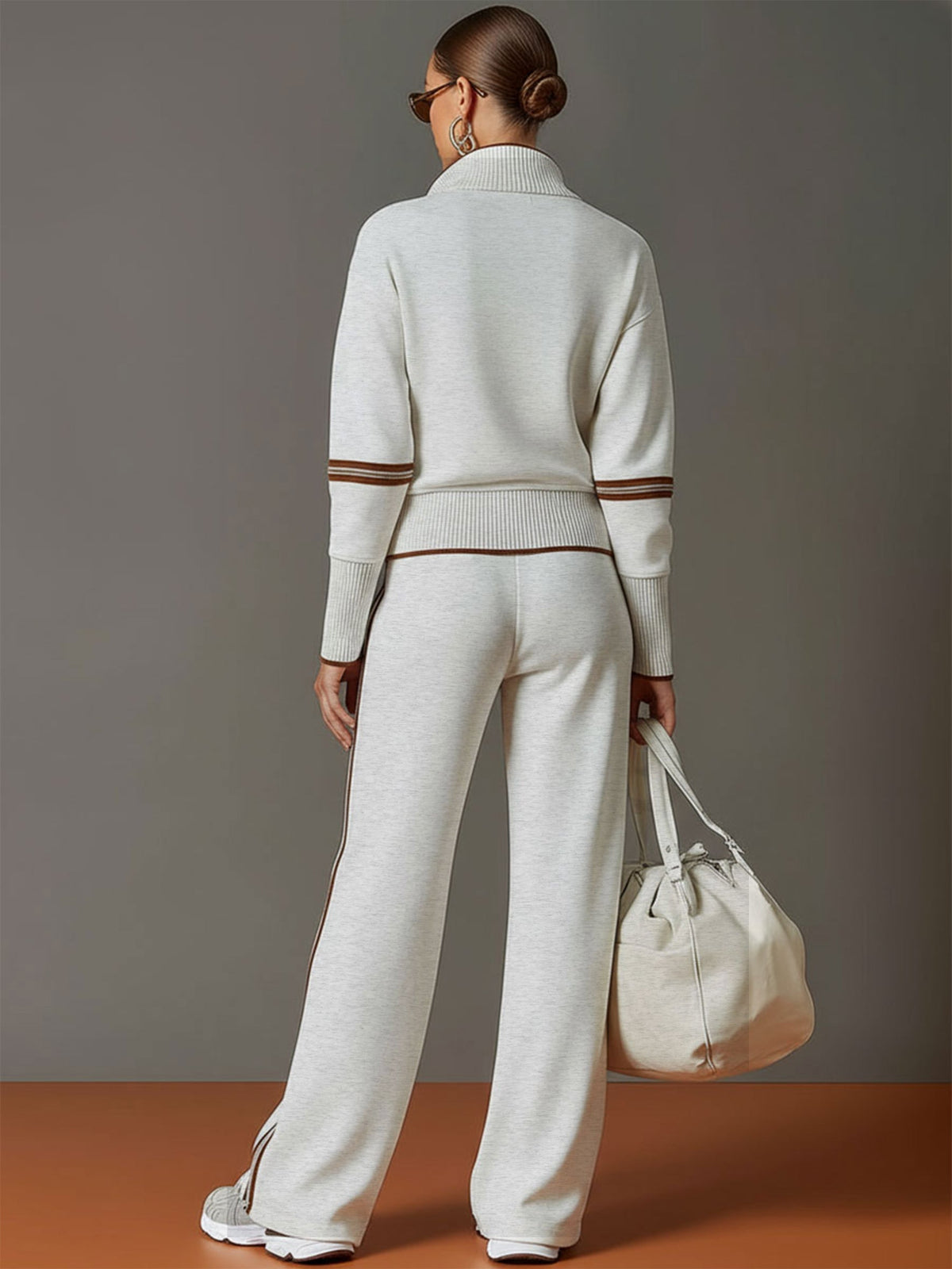 Teresa: Completo due pezzi da donna con felpa mezza zip