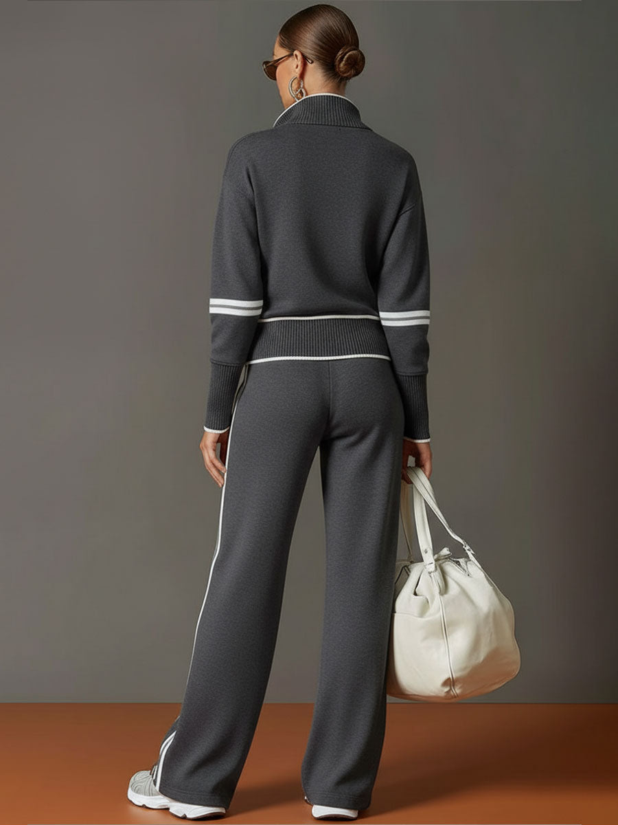Teresa: Completo due pezzi da donna con felpa mezza zip