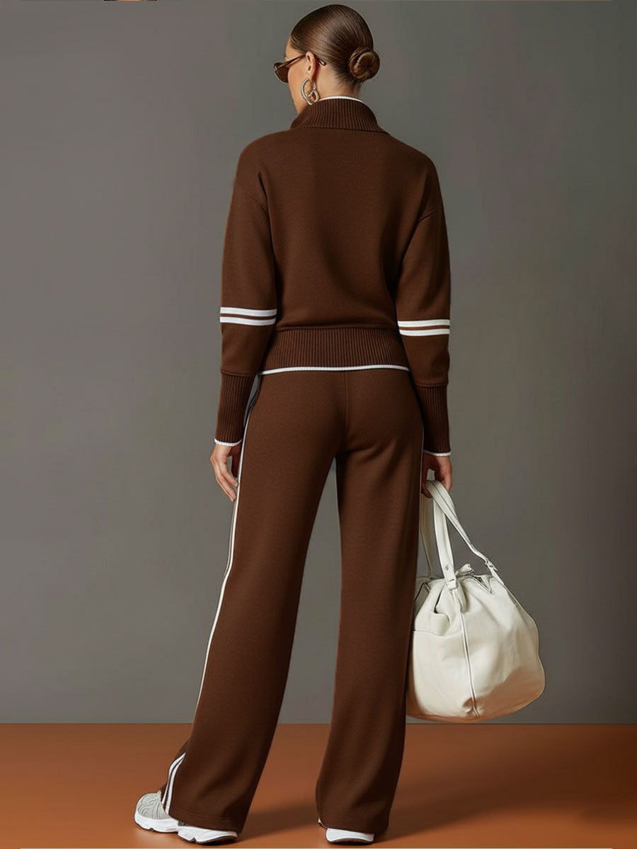 Teresa: Completo due pezzi da donna con felpa mezza zip