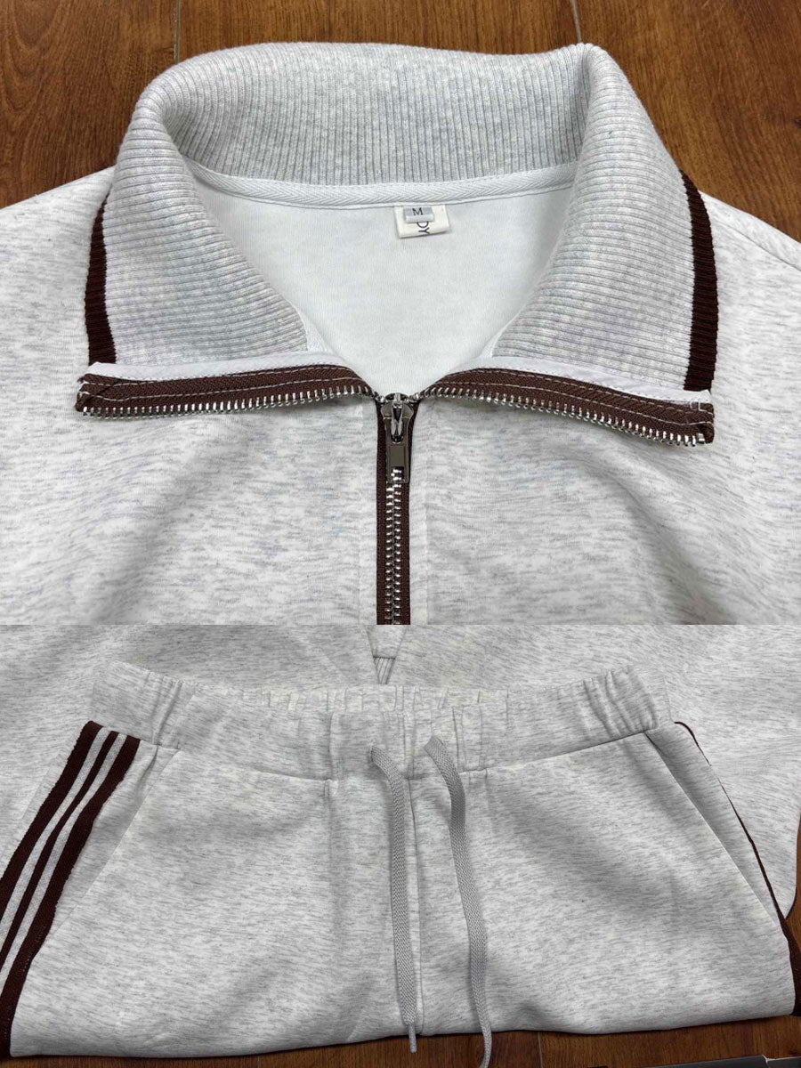 Teresa: Completo due pezzi da donna con felpa mezza zip