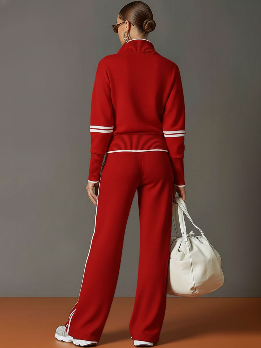 Teresa: Completo due pezzi da donna con felpa mezza zip
