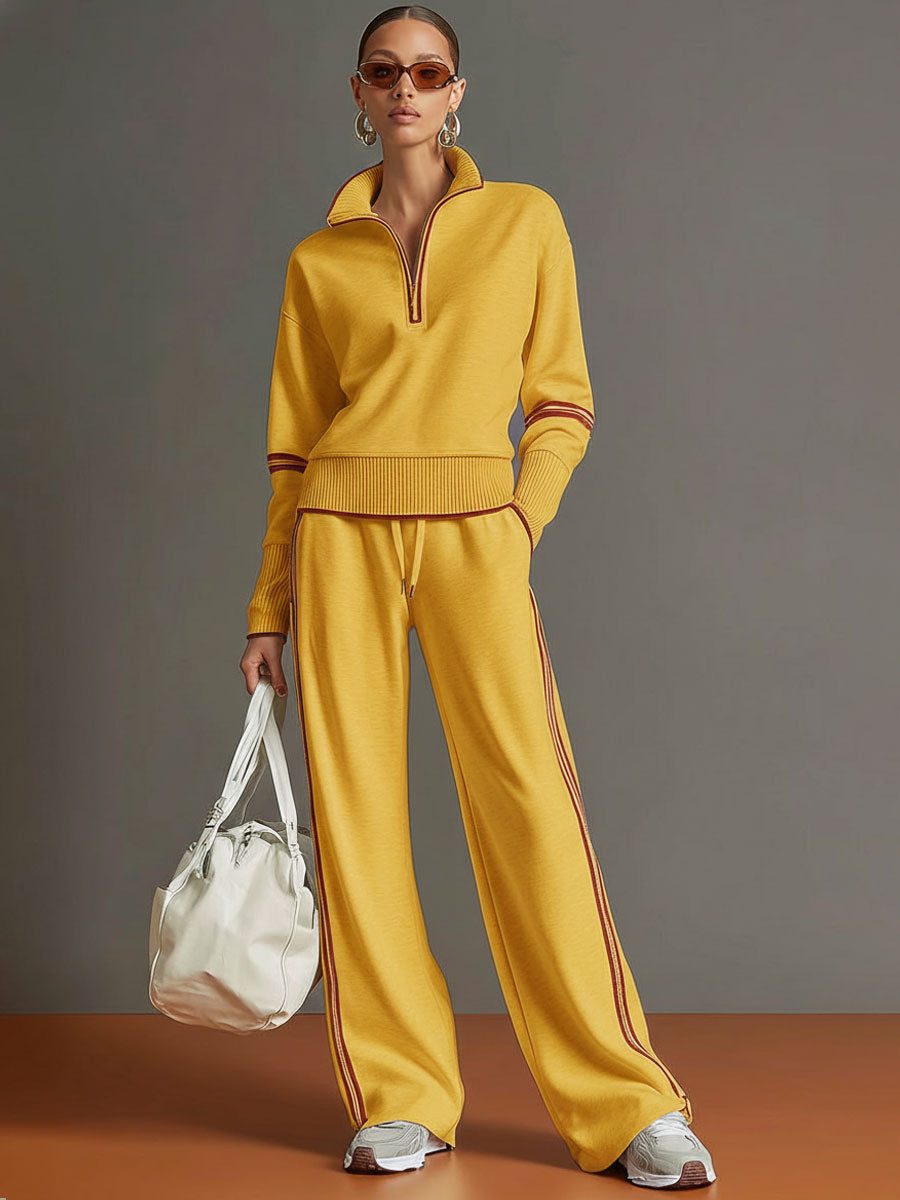 Teresa: Completo due pezzi da donna con felpa mezza zip