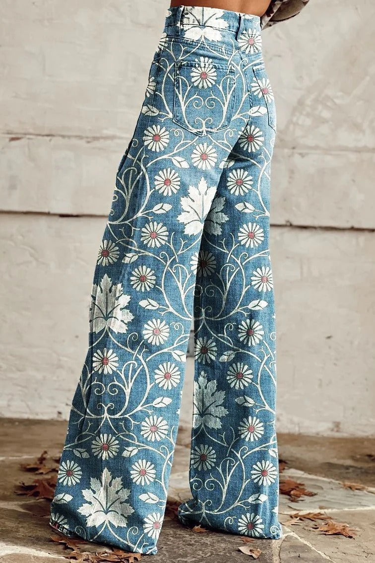 Léna - Pantaloni ampi floreali
