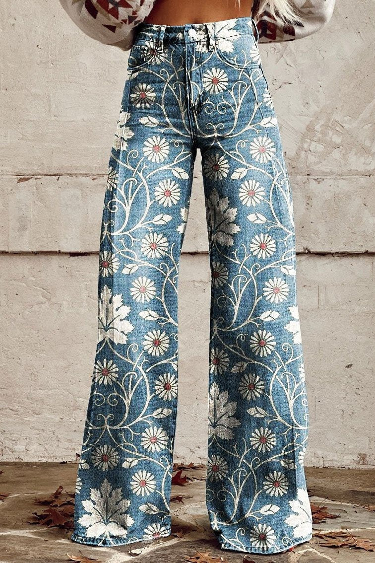 Léna - Pantaloni ampi floreali