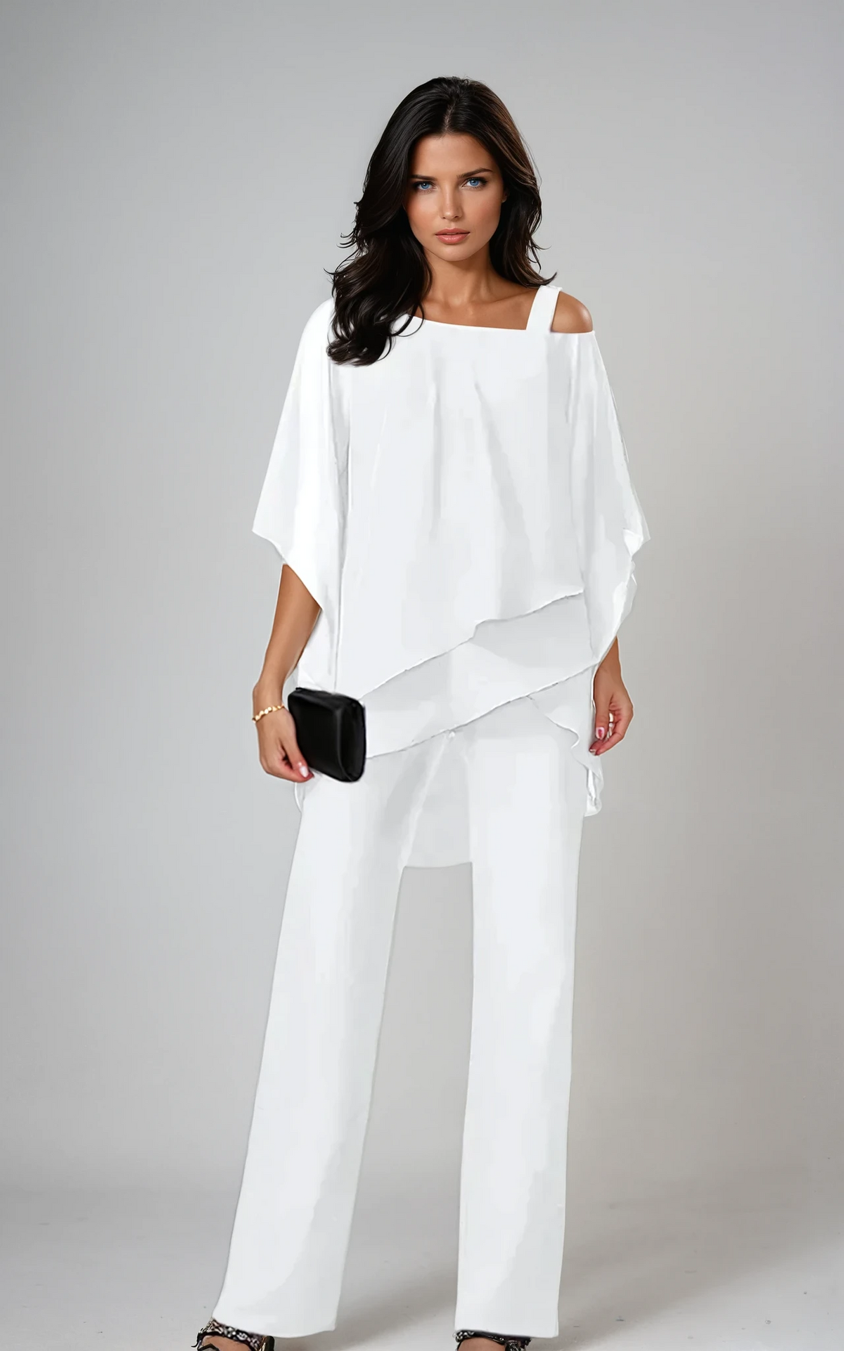 Completo Mariella™ | Top a Strati e Pantaloni Ampi