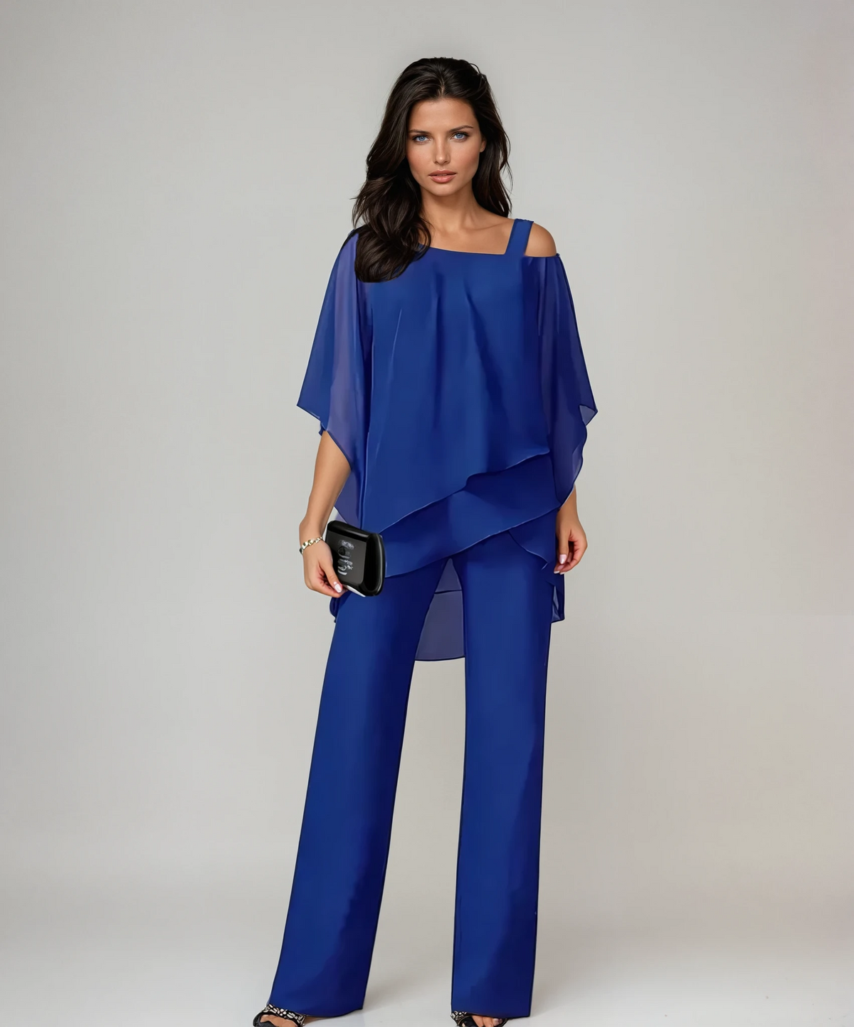 Completo Mariella™ | Top a Strati e Pantaloni Ampi