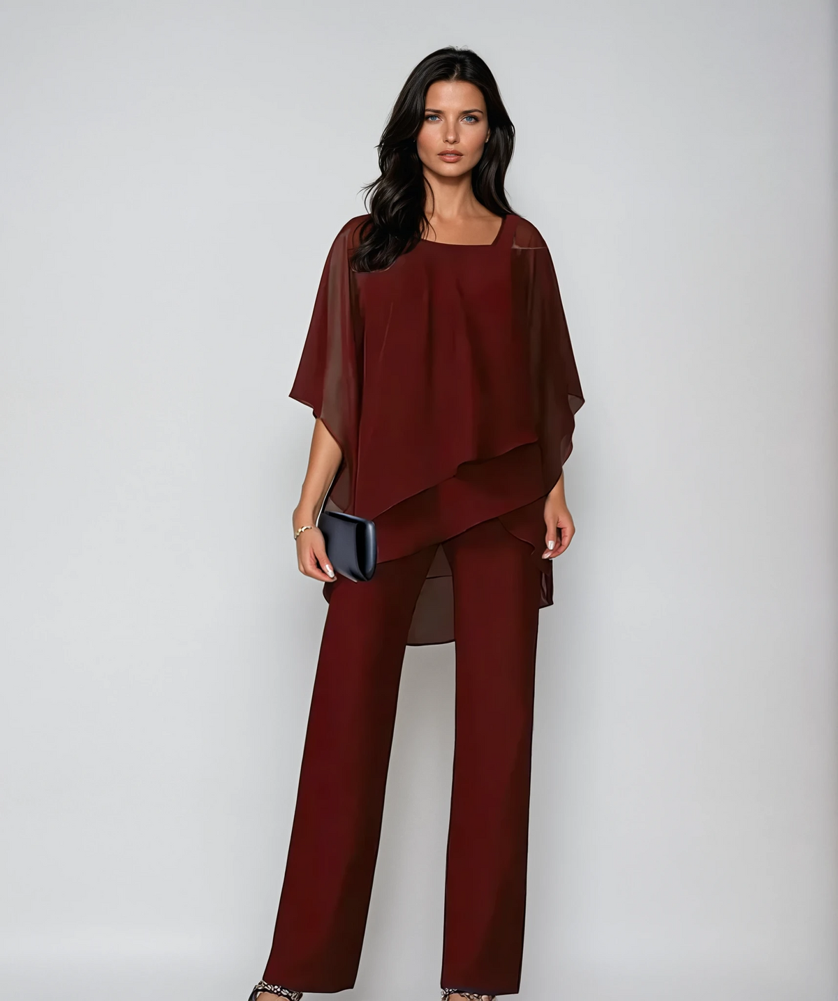 Completo Mariella™ | Top a Strati e Pantaloni Ampi