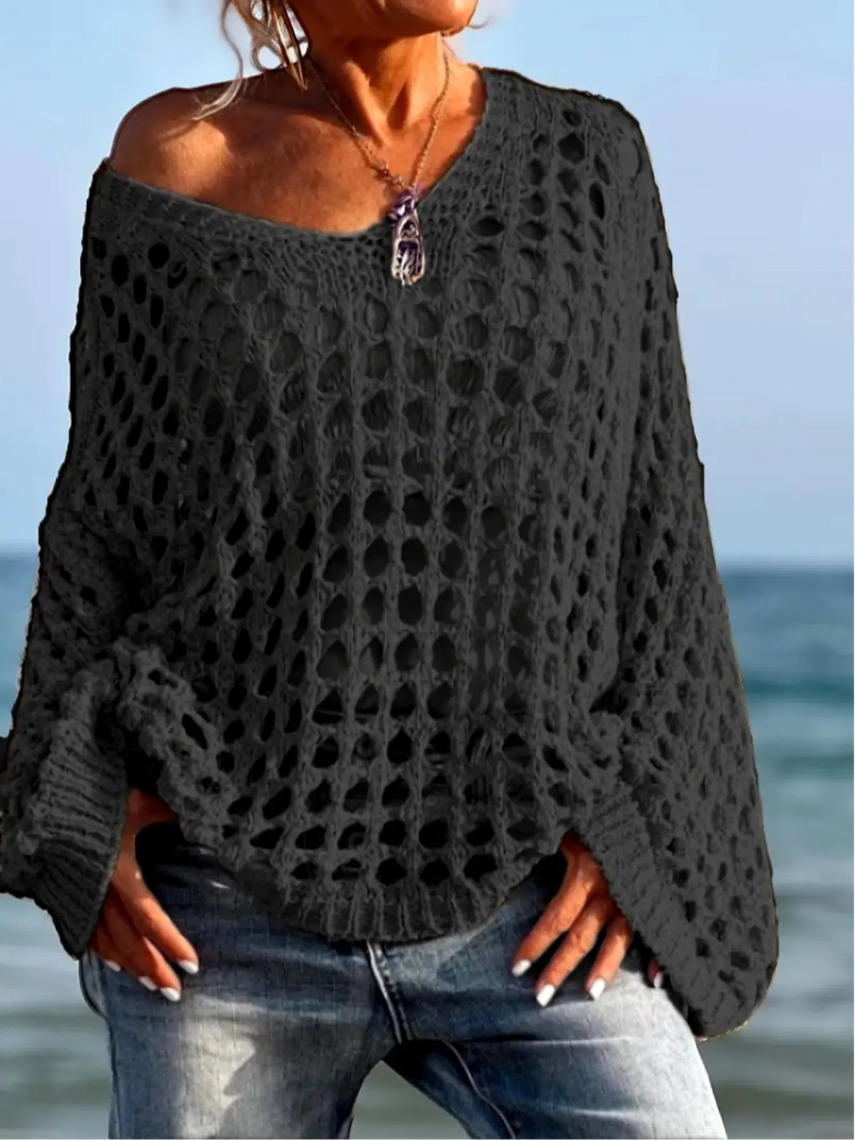 Maglione all'uncinetto Solvane