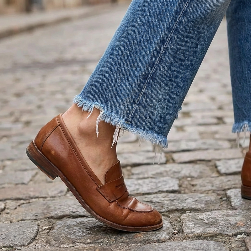 Lola · Jeans dritti corti retrò da donna